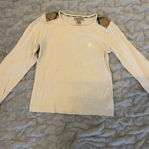 Burberry Kids Cream Long Sleeve Top